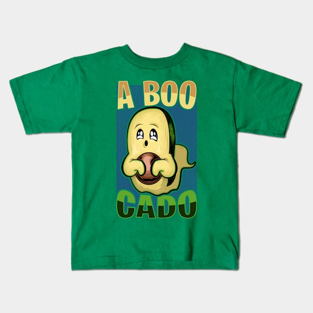 avocado halloween a boo cado funny Kids T-Shirt by the house of parodies